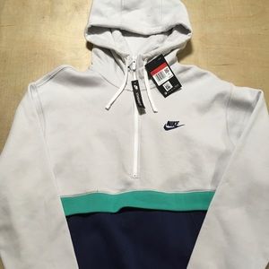 Nike Turqoise stripe Pullover hoodie